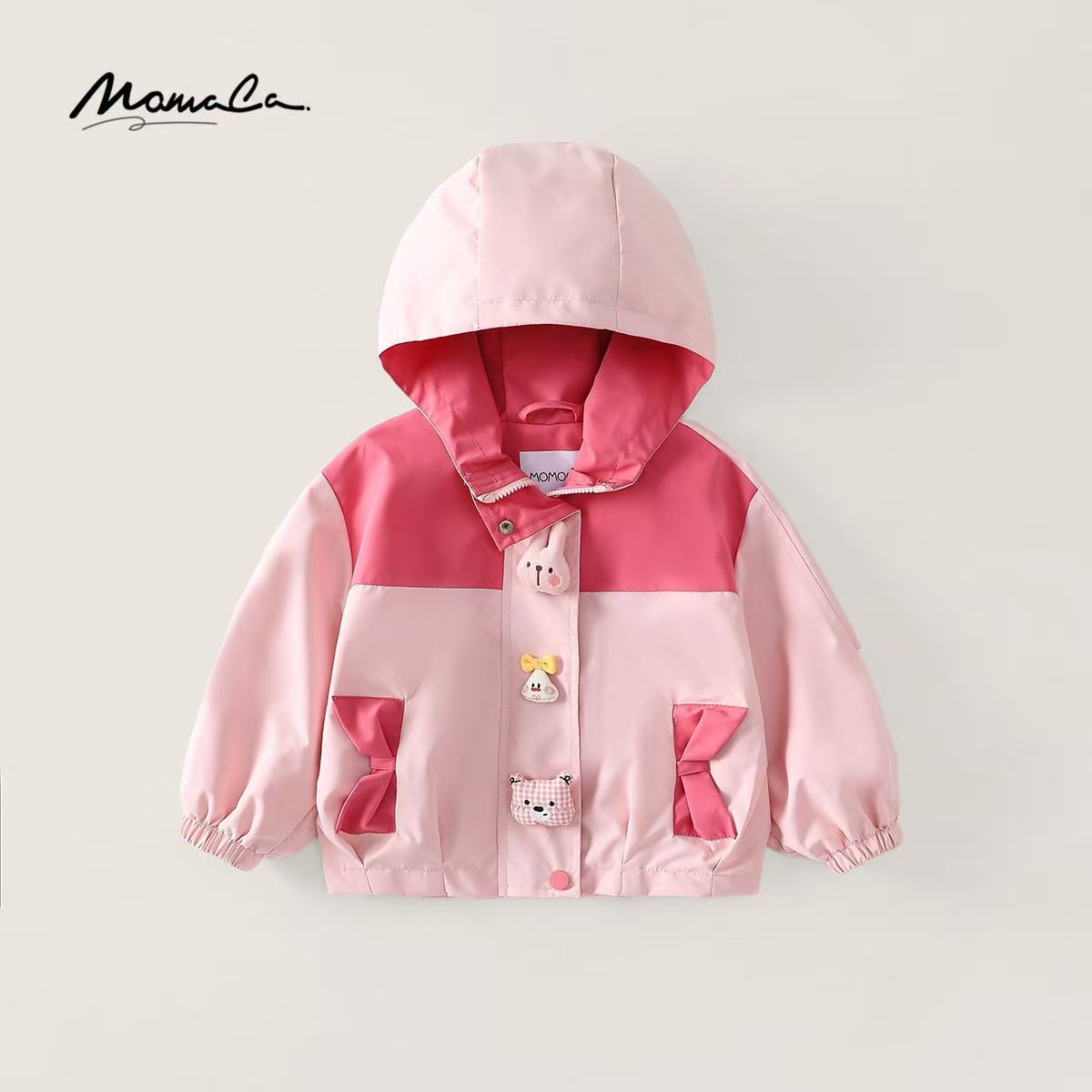 MOMOCO童装新款秋季女童卡通可爱连帽外套女宝外套77730107011