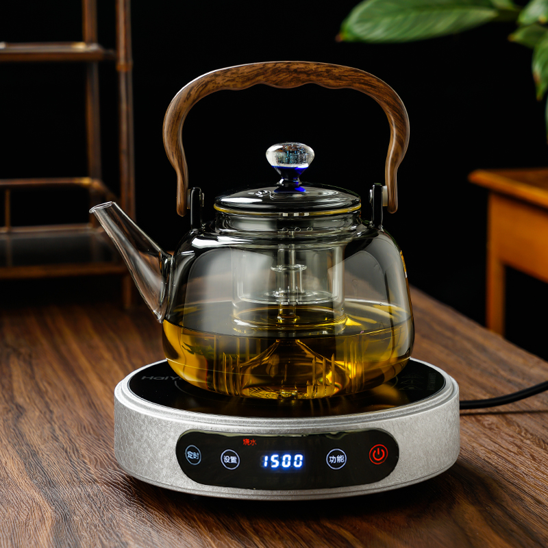 玻璃煮茶壶家用烧水壶煮茶器耐热煮茶炉套装轻奢保温电陶炉用煮水