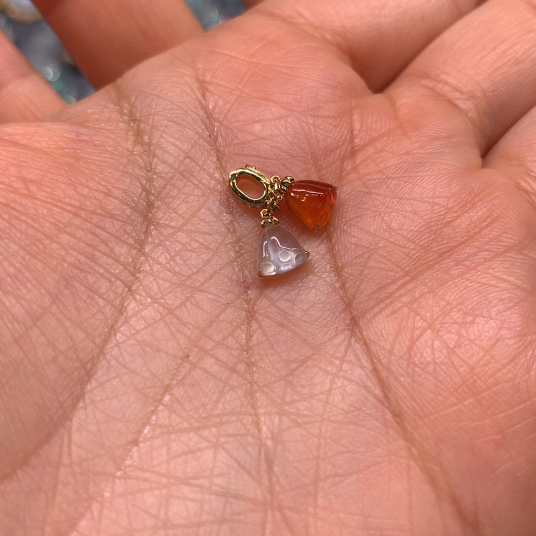 翡翠颈饰18K金镶嵌吊坠