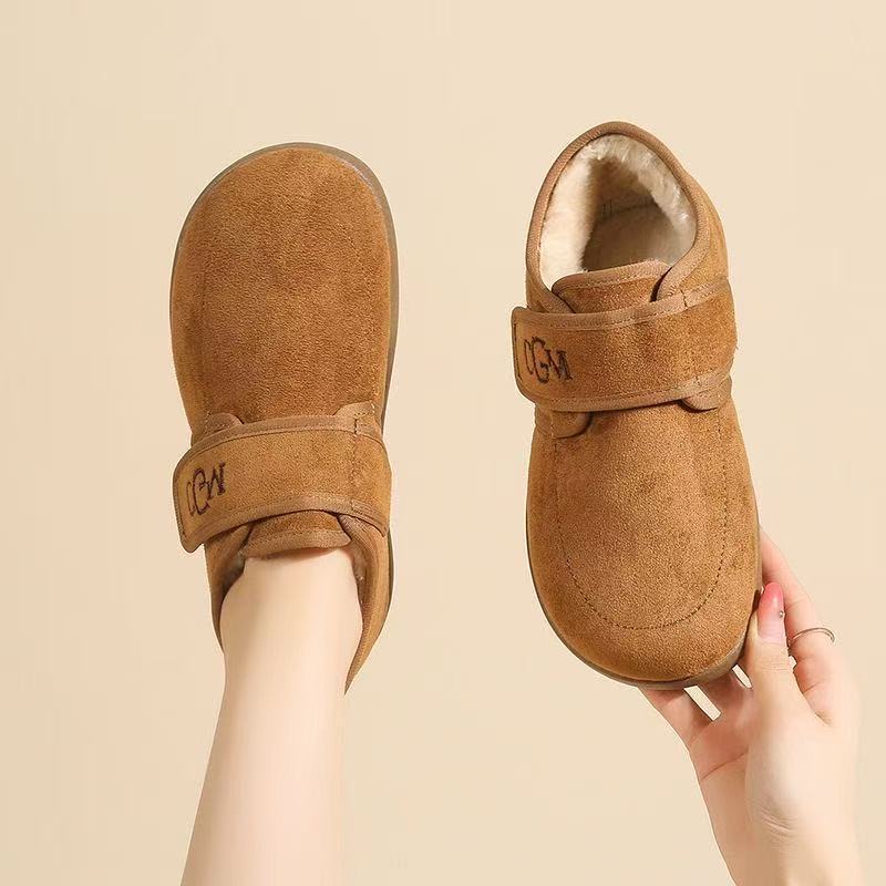 棉鞋女魔术贴保暖女靴潮流休闲棉靴加绒加厚雪地靴软底舒适短靴子