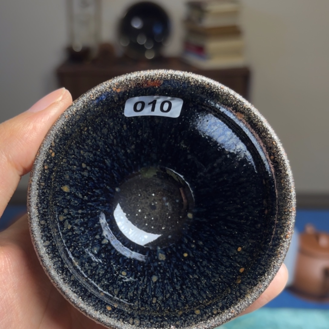 清***荷茶盏清风哥微瑕建盏主人杯