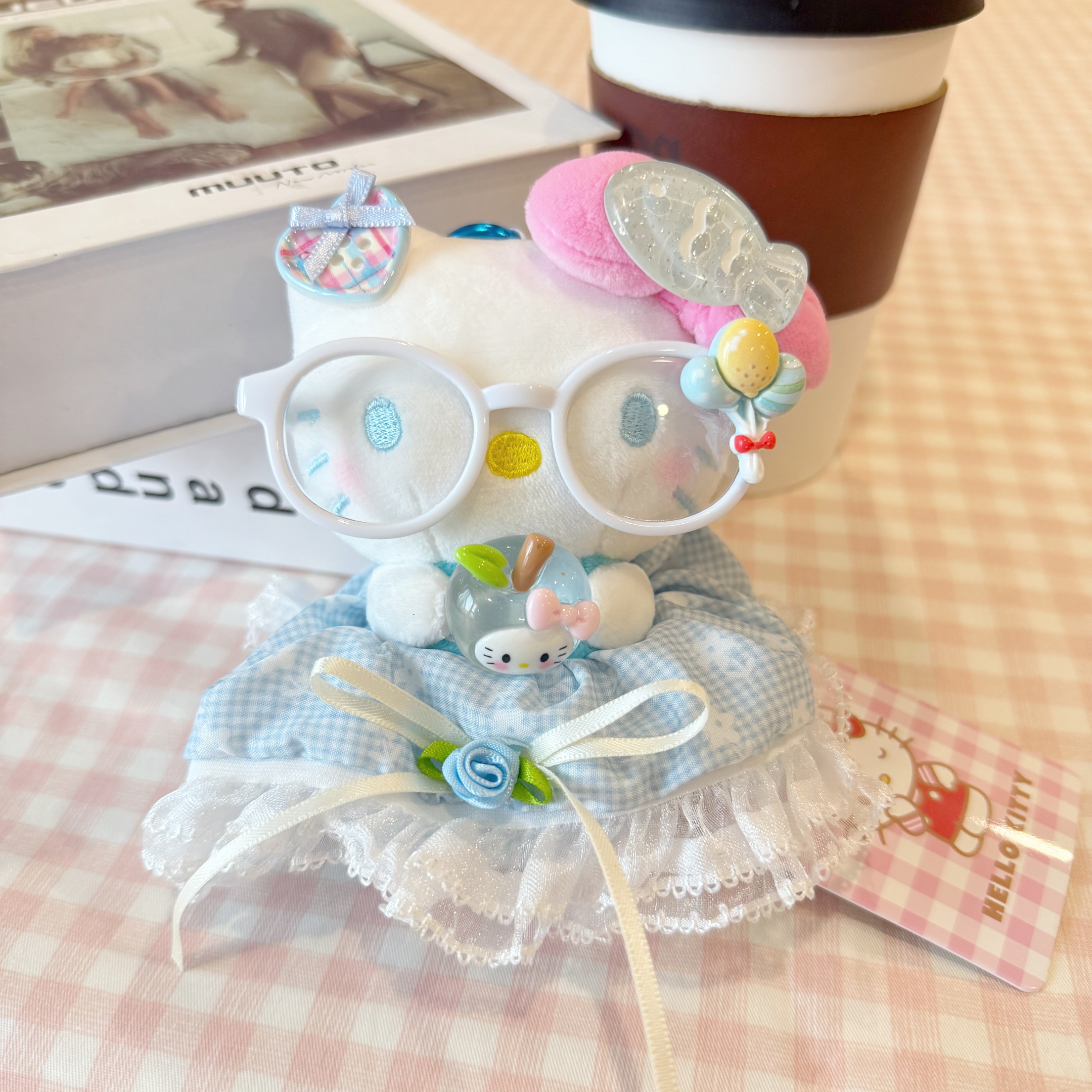 【新款】正版HelloKitty琉璃苹果Kitty二创包挂可爱风手工diy钥匙扣