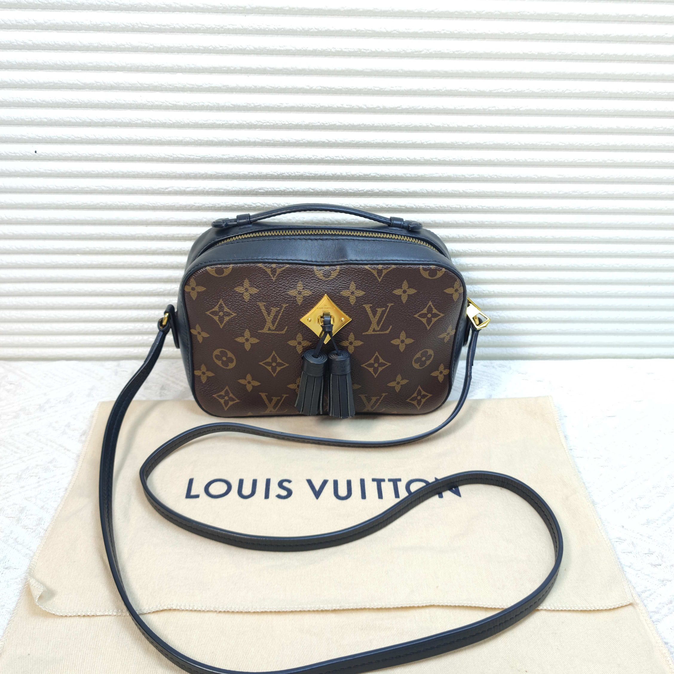 95新 LouisVuitton/路易威登 路易威登saintonge流苏相机包斜挎包