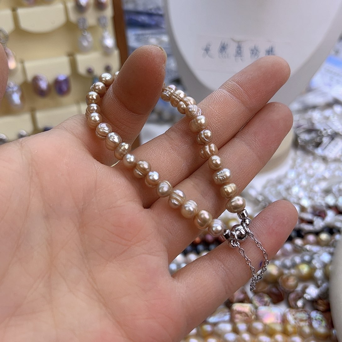 银S925镶嵌淡水珍珠项链定制702(****