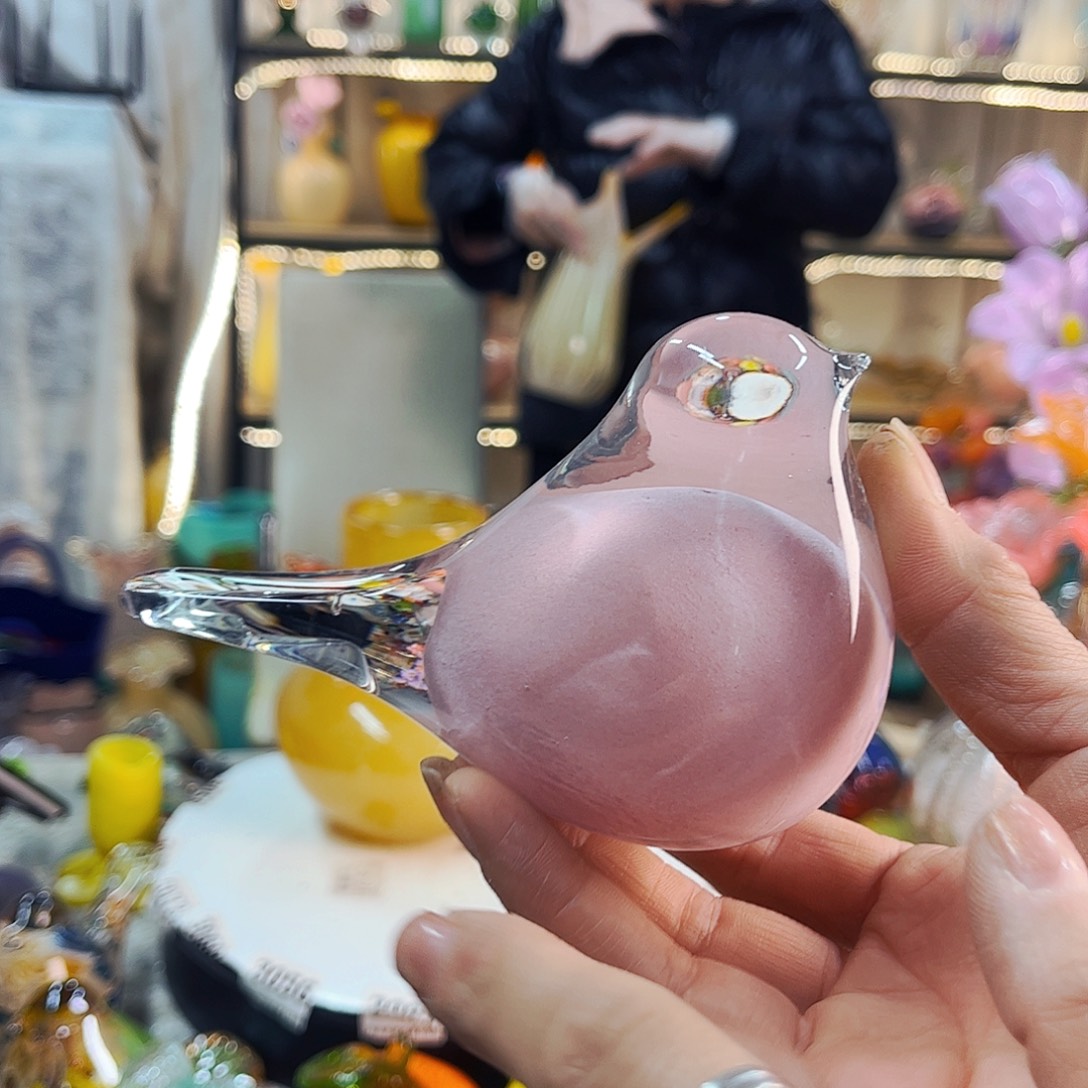 粉鸟不完美家悦琉璃工艺品
