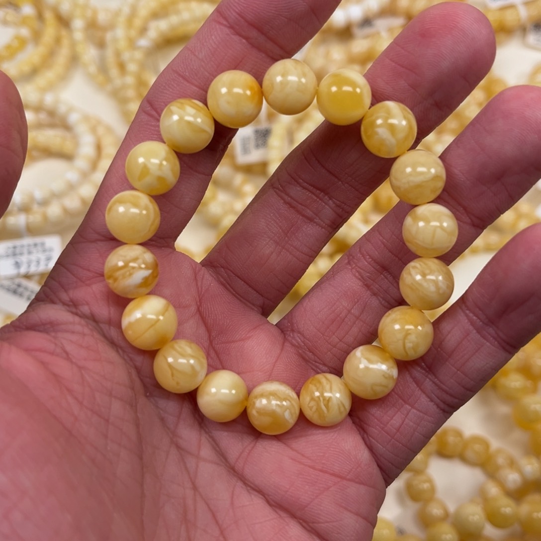 蜜蜡手串未镶嵌无****承蜜蜡手串10+