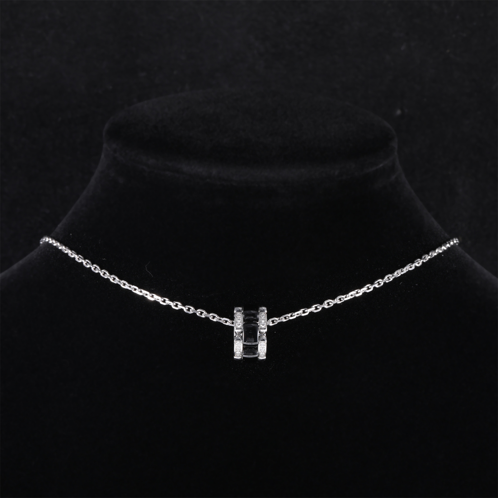 99新 Chanel/香奈儿 小花Jerry 5640913 ULTRA系列黑陶瓷链环项链