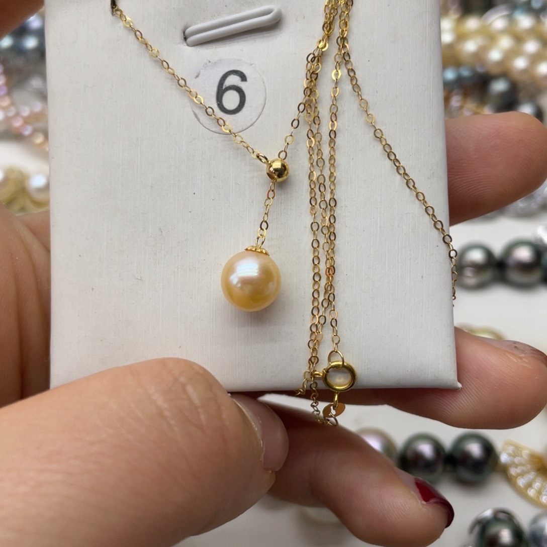 海水珍珠18K金镶嵌项链