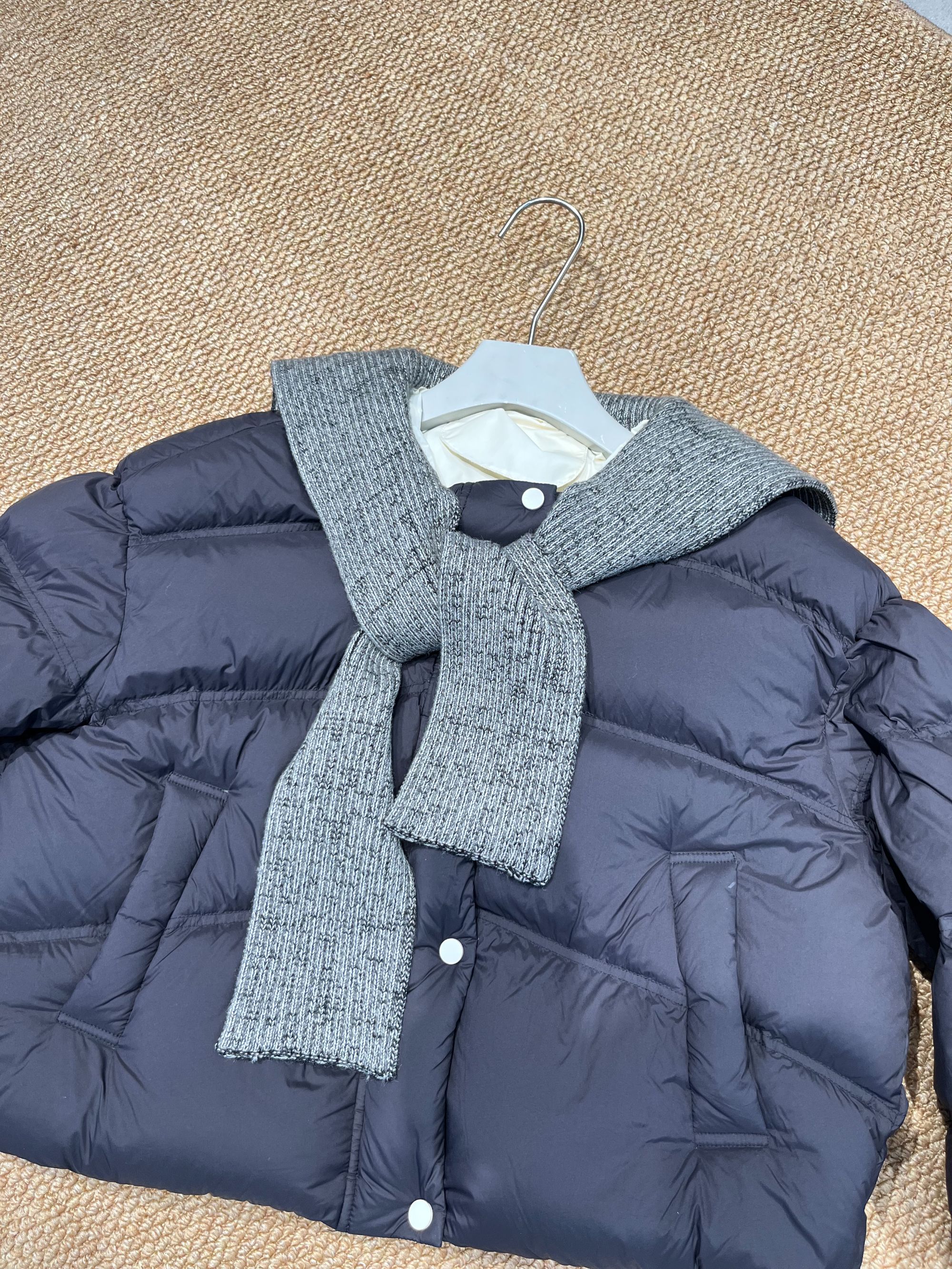 韩系短款冬季新款90白鸭绒拼接泡芙加厚面包服羽绒服【樱桃泡芙】