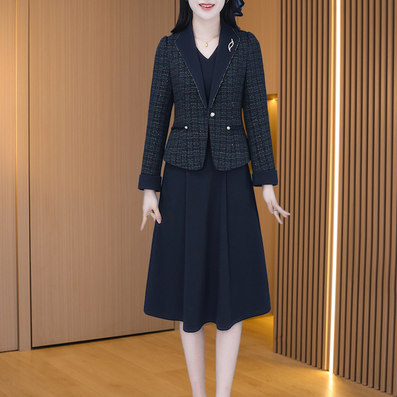 【外套+裙子】24147优雅新款气质时尚大气减龄收腰显瘦套裙M-4XL