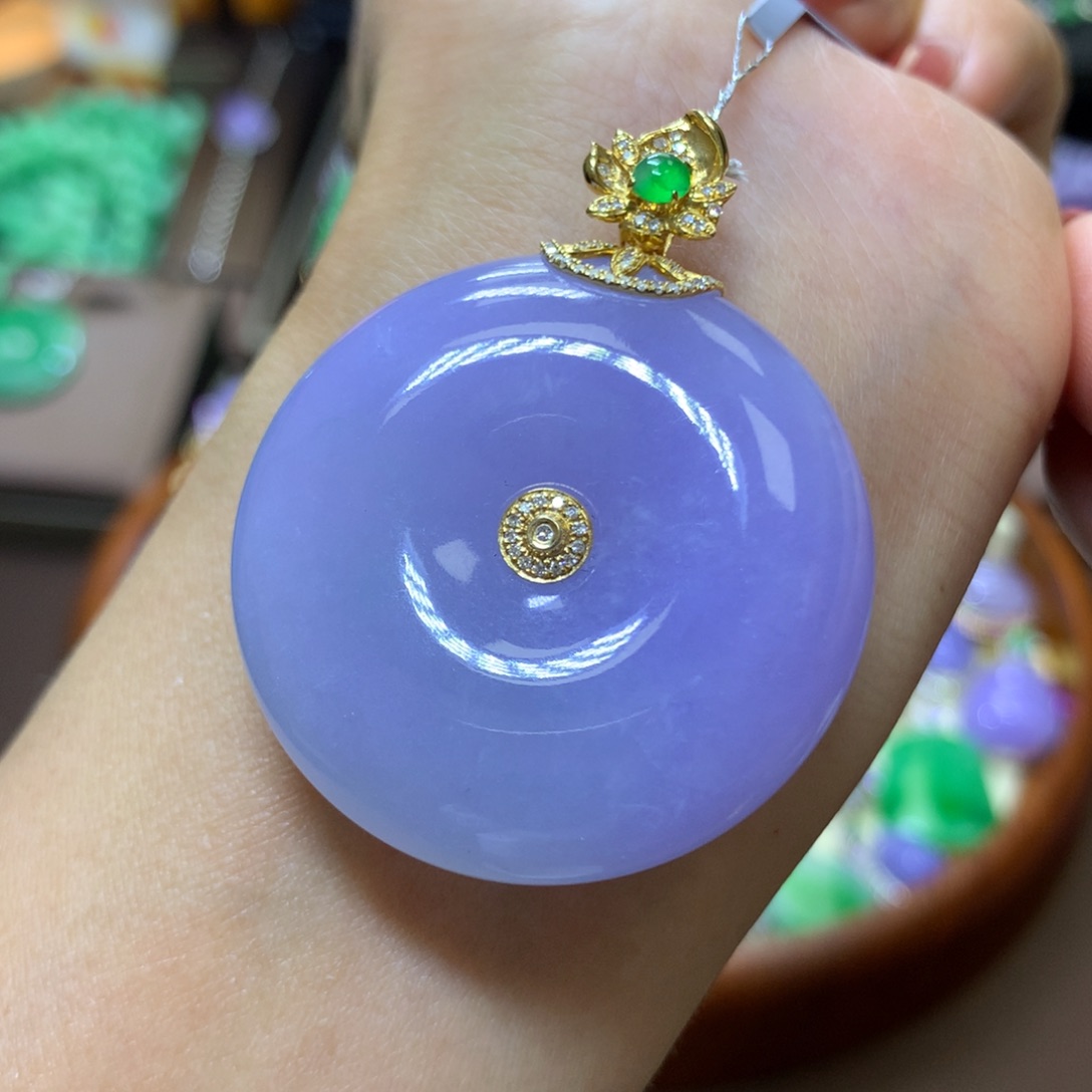 【闪购商品】翡翠颈饰18K金镶嵌翡翠