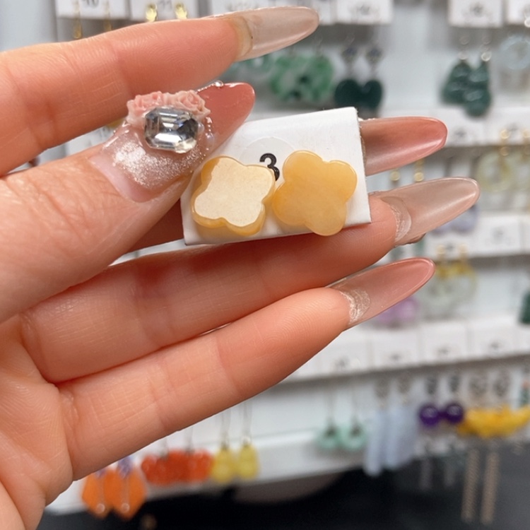 【闪购商品】翡翠耳饰银S925镶嵌优化耳饰