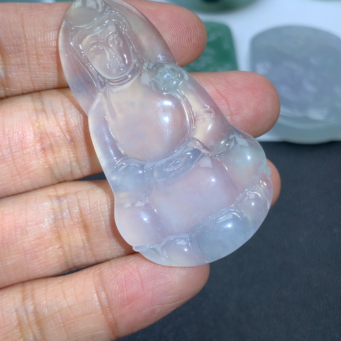 翡翠颈饰未镶嵌缅甸天然A货翡翠