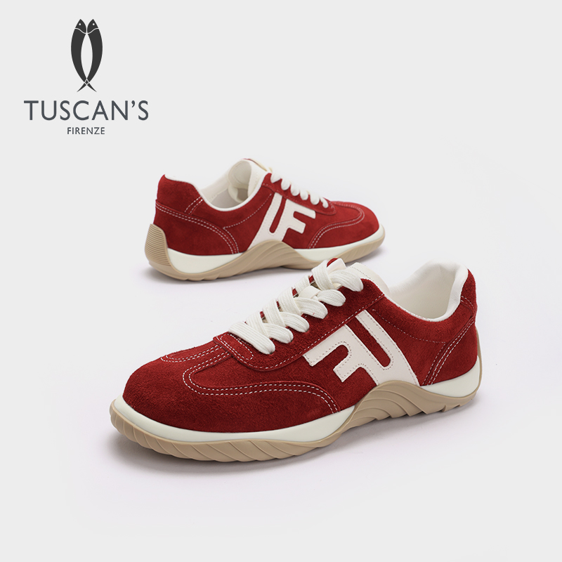 TUSCAN'S【周年庆】真皮德训鞋系带时尚休闲鞋秋季运动鞋步鞋低帮