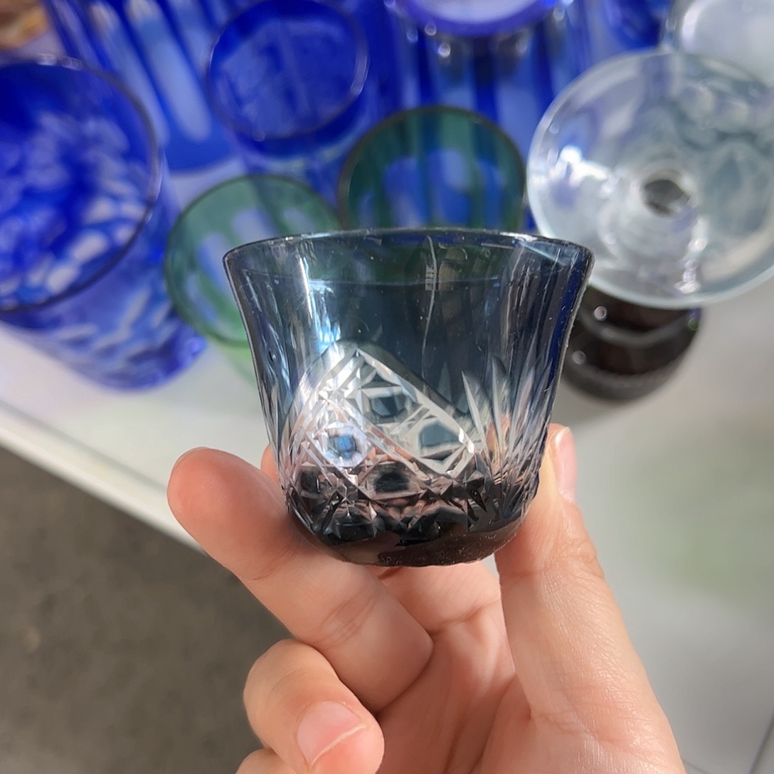 水晶玻璃平底款微瑕一个