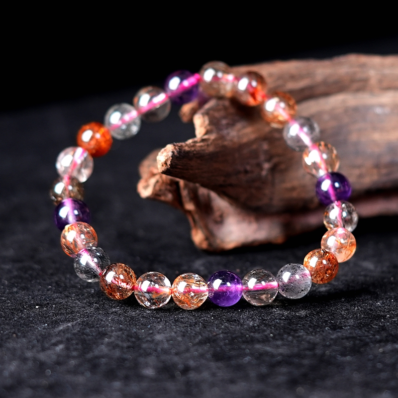 【书记晶选】250018天然紫超七手链8mm+多样性发一件