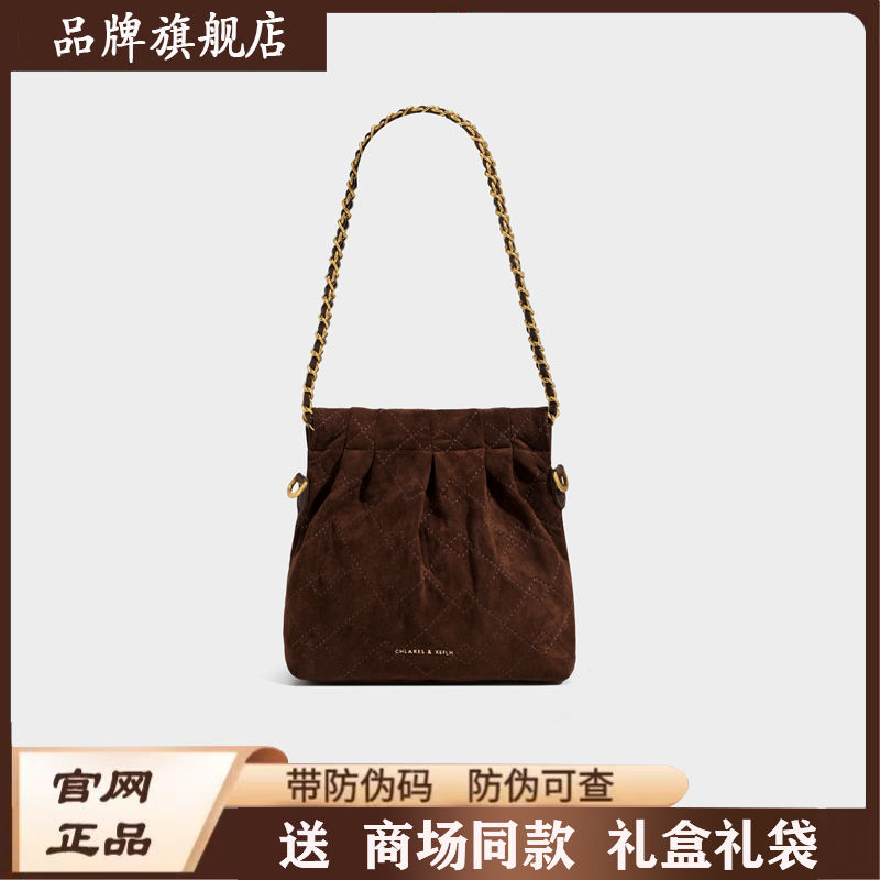 流浪包秋冬新款时尚百搭单肩斜挎手拎美拉德棕小号流浪包