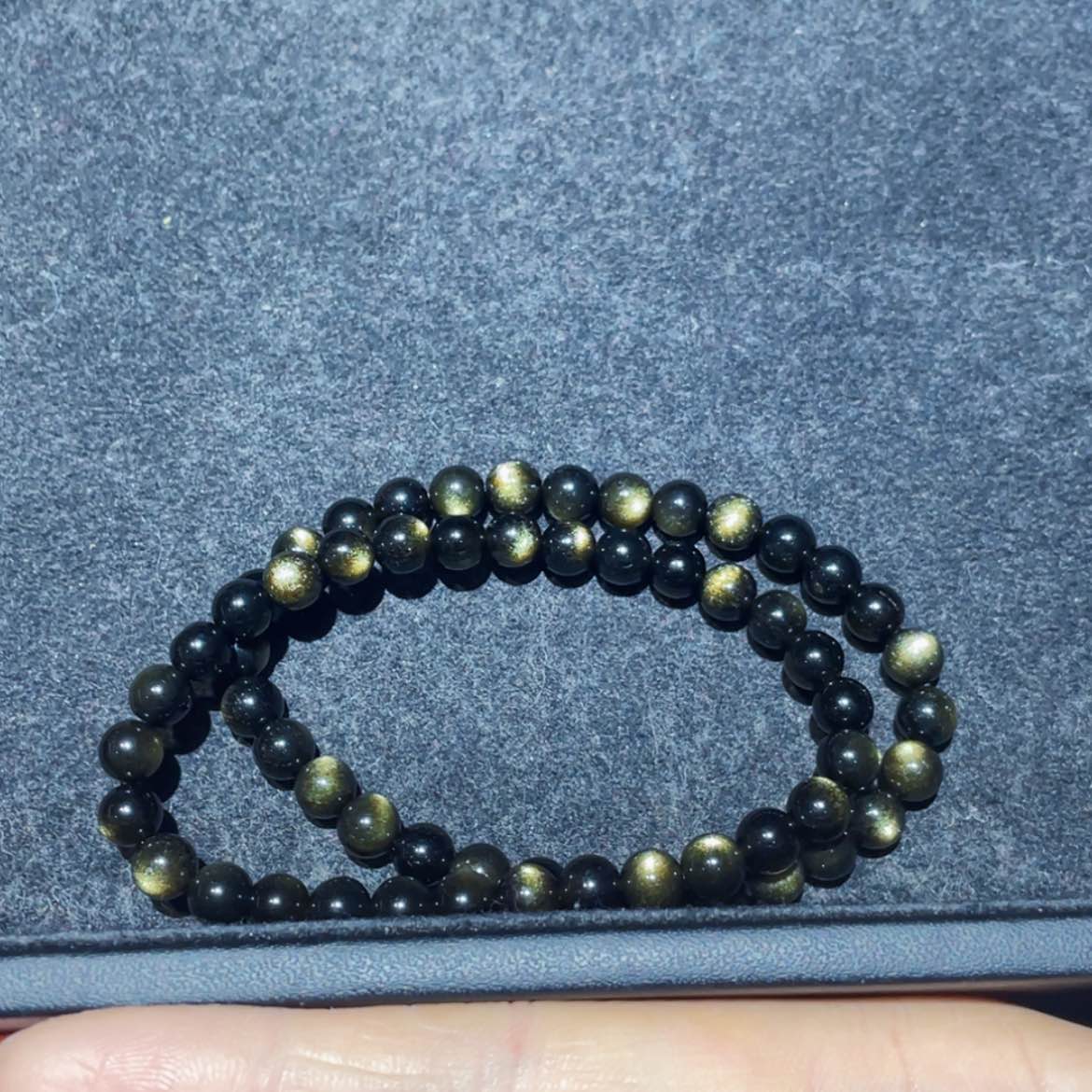 【闪购商品】黑曜岩手链未镶嵌周*龙