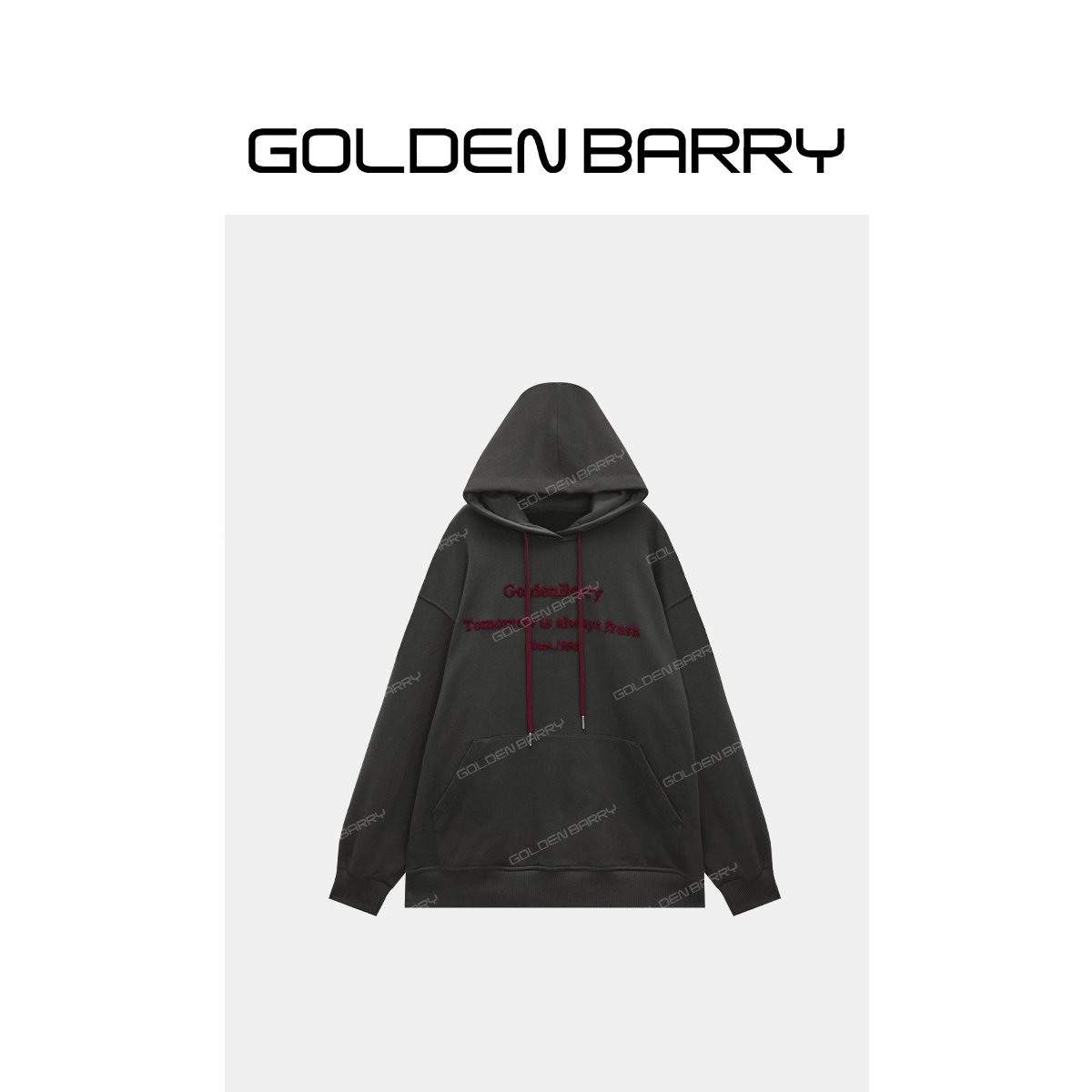 GOLDENBARRY【6.18】撞色字母连帽大卫衣260200