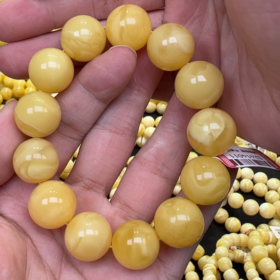 【闪购商品】琥珀珠宝奇石未镶嵌16mm36.3g