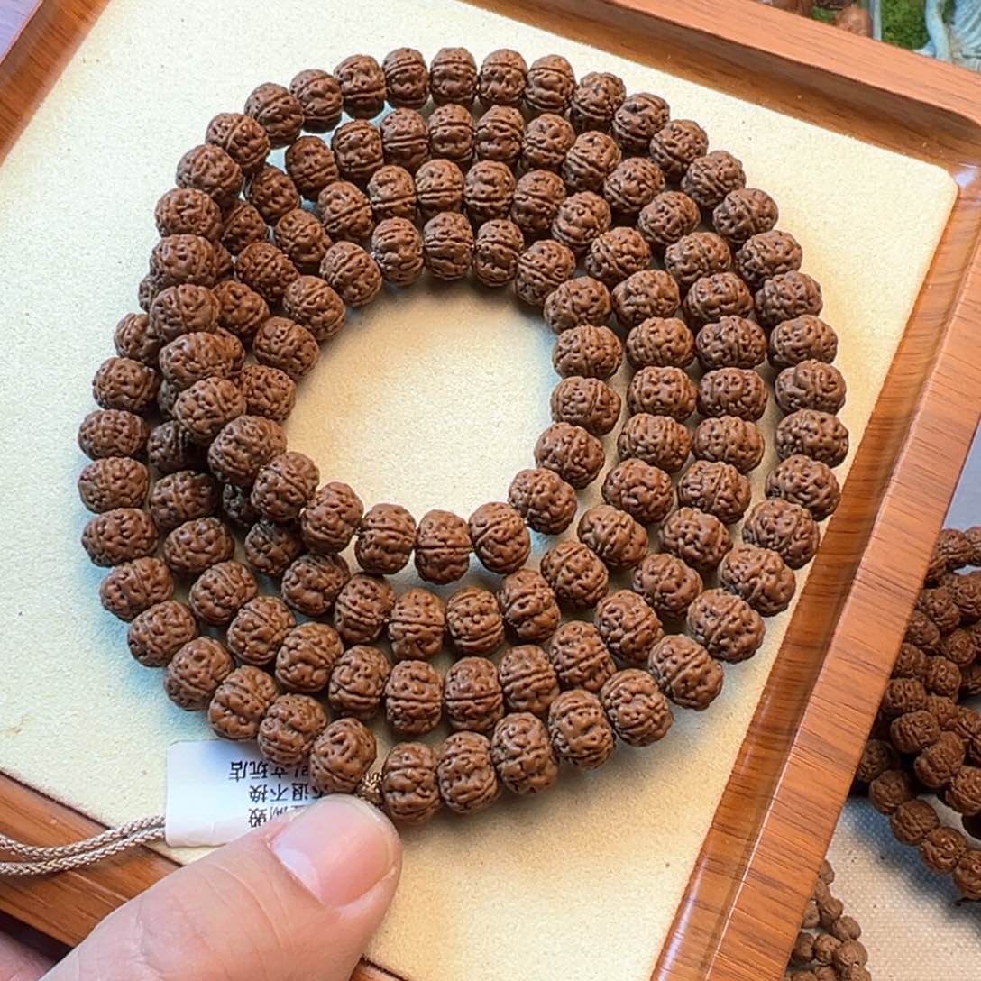 金刚菩提手串老*定制级纯血老树王108卡10.7