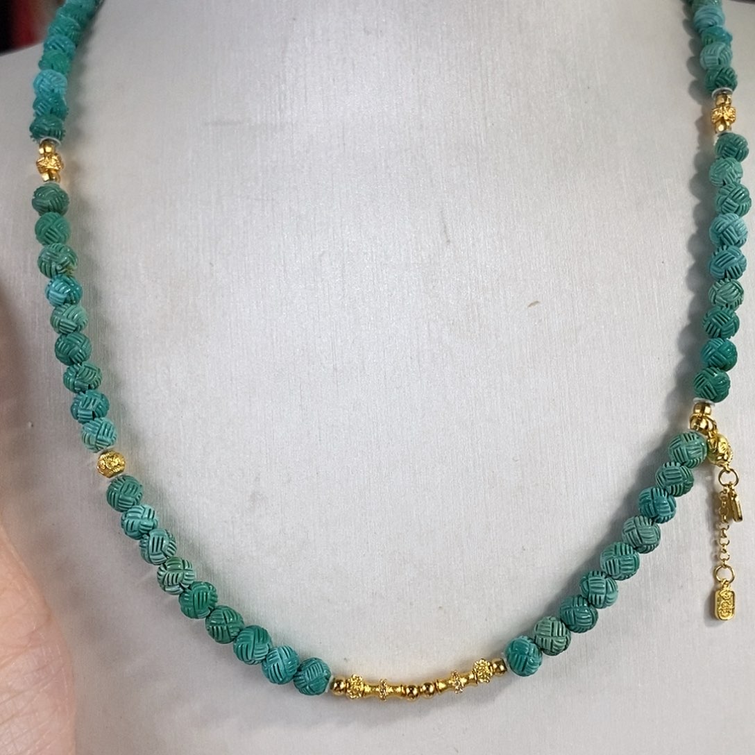 绿松石银S925镀金镶嵌珠宝奇石