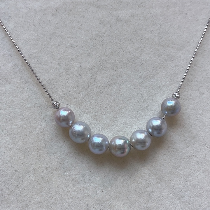 海水珍珠银S925镶嵌项链