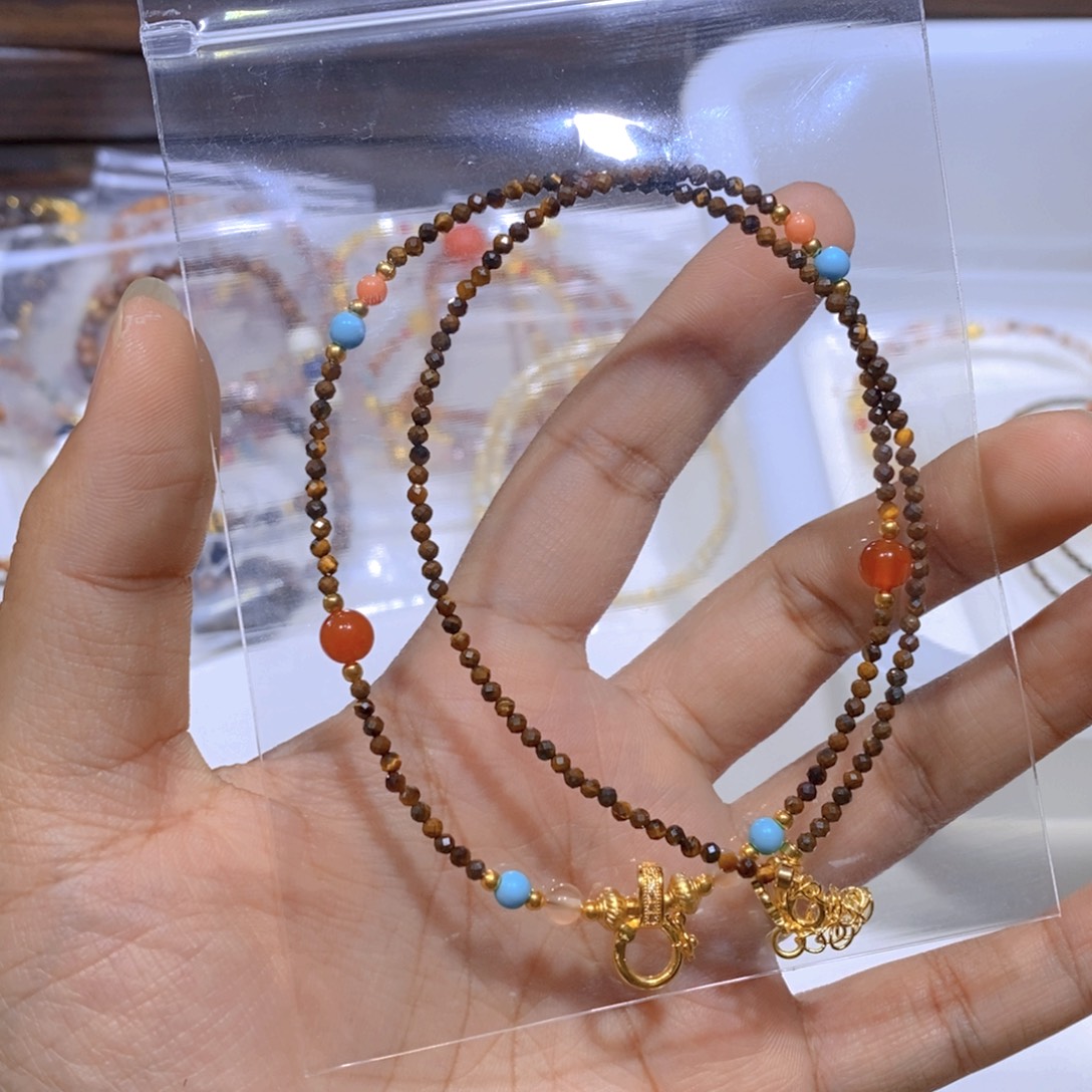 颈饰水晶未镶嵌虎眼万能链未来