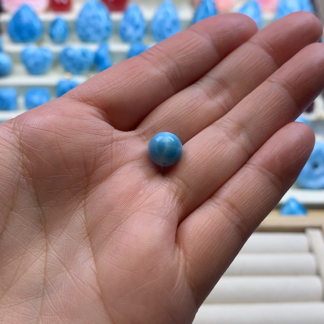 针钠钙石（海纹石）珠宝半成品未镶嵌用****4
