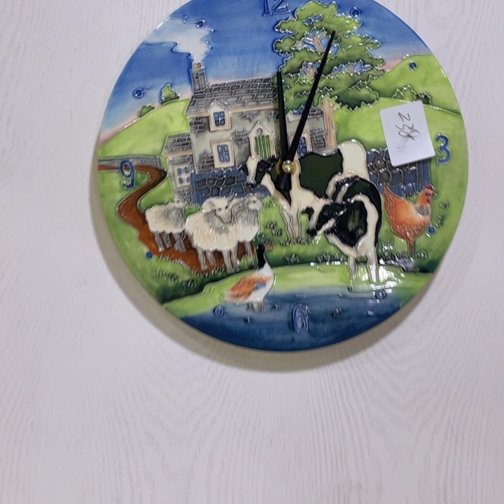 辞****新骨瓷无盖款25cm珐琅彩挂钟