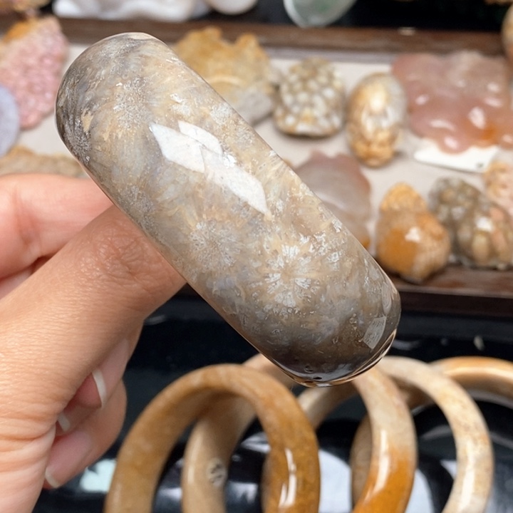 硅化珊瑚（珊瑚玉）手镯未镶嵌54.3