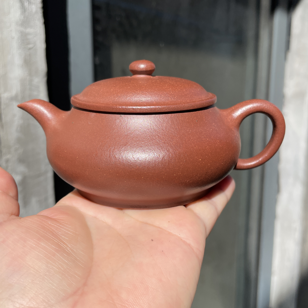 宜兴紫砂壶，明炉，底槽青，半手工制作，容量180cc茶具小容量水平壶