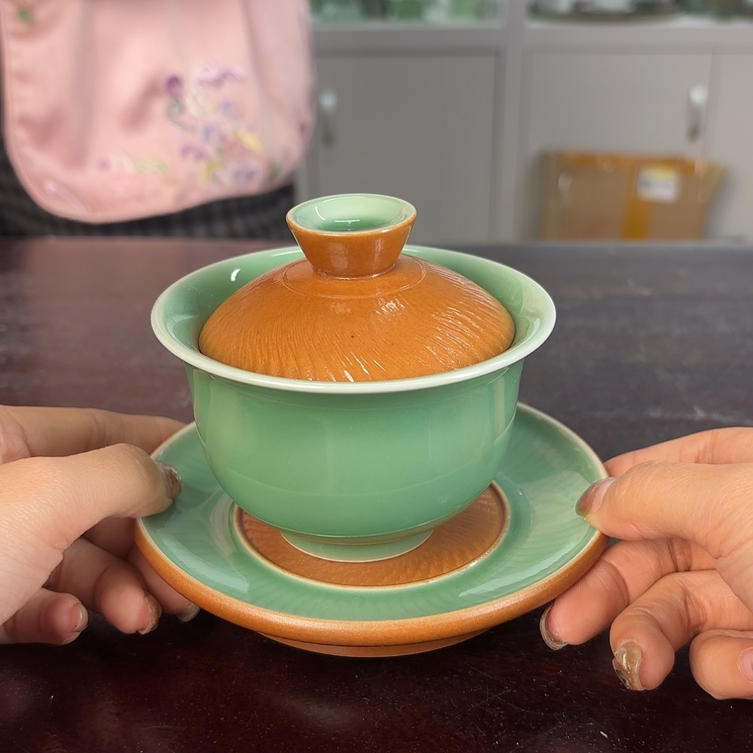 龙泉云间青瓷小米茶器