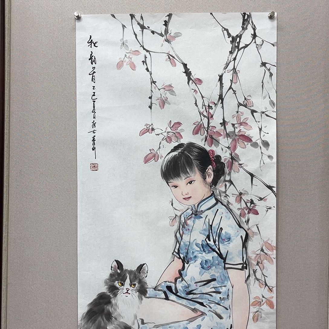 国画艺术家真人手绘