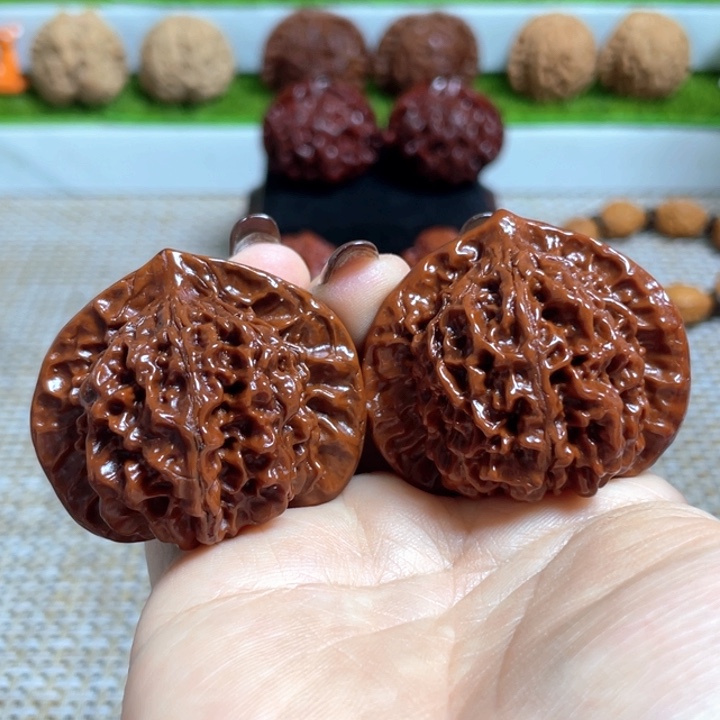 文玩核桃把件43官公帽