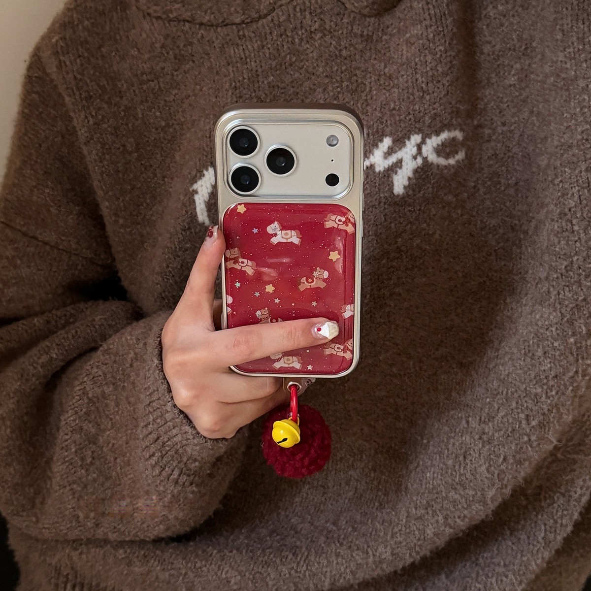 新款韩系新年马滴胶手机壳16适用苹果17pro小米15reno14华为p7080