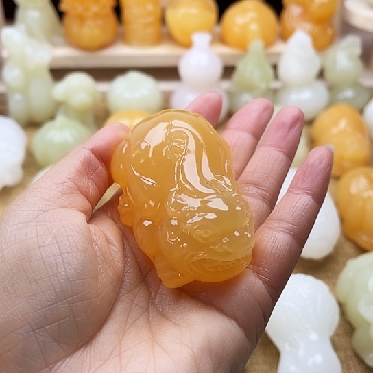 秤***姐玉天然玉石手把件