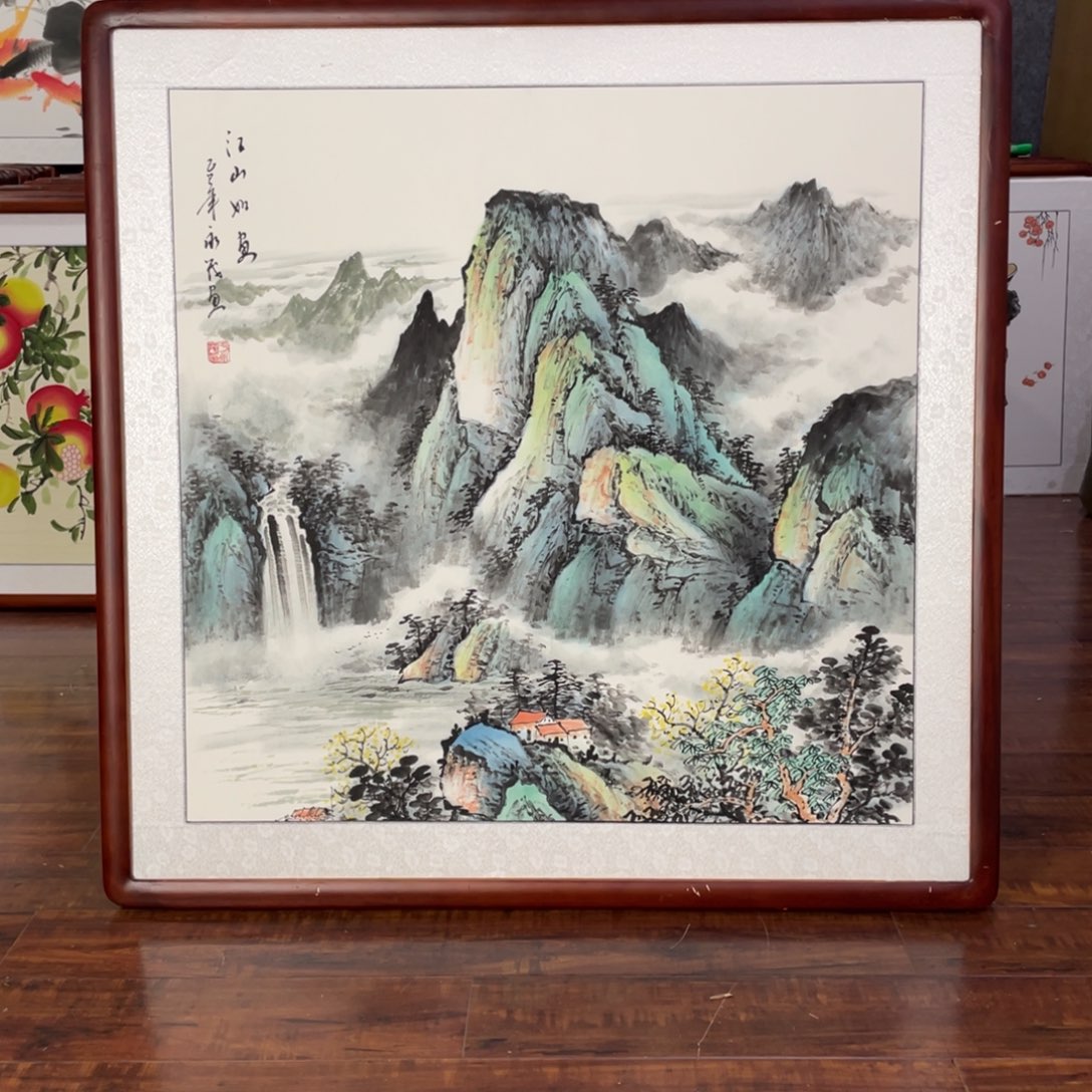 拾***客国画带框尺寸83*83厘米