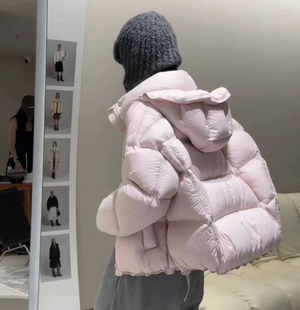 [于月专属]95白鸭绒羽绒服女2025冬新款初冬季独特超好看韩系短款