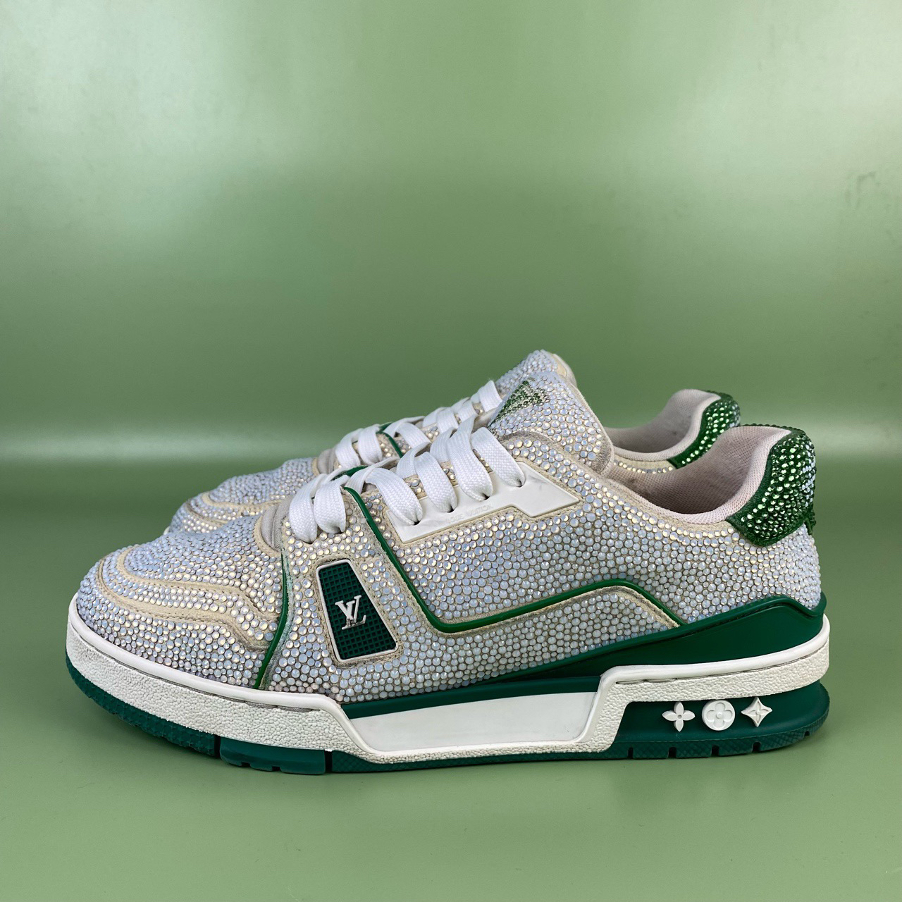 90新 LouisVuitton/路易威登 lv钻石trainer板鞋/6码/微瑕/54823