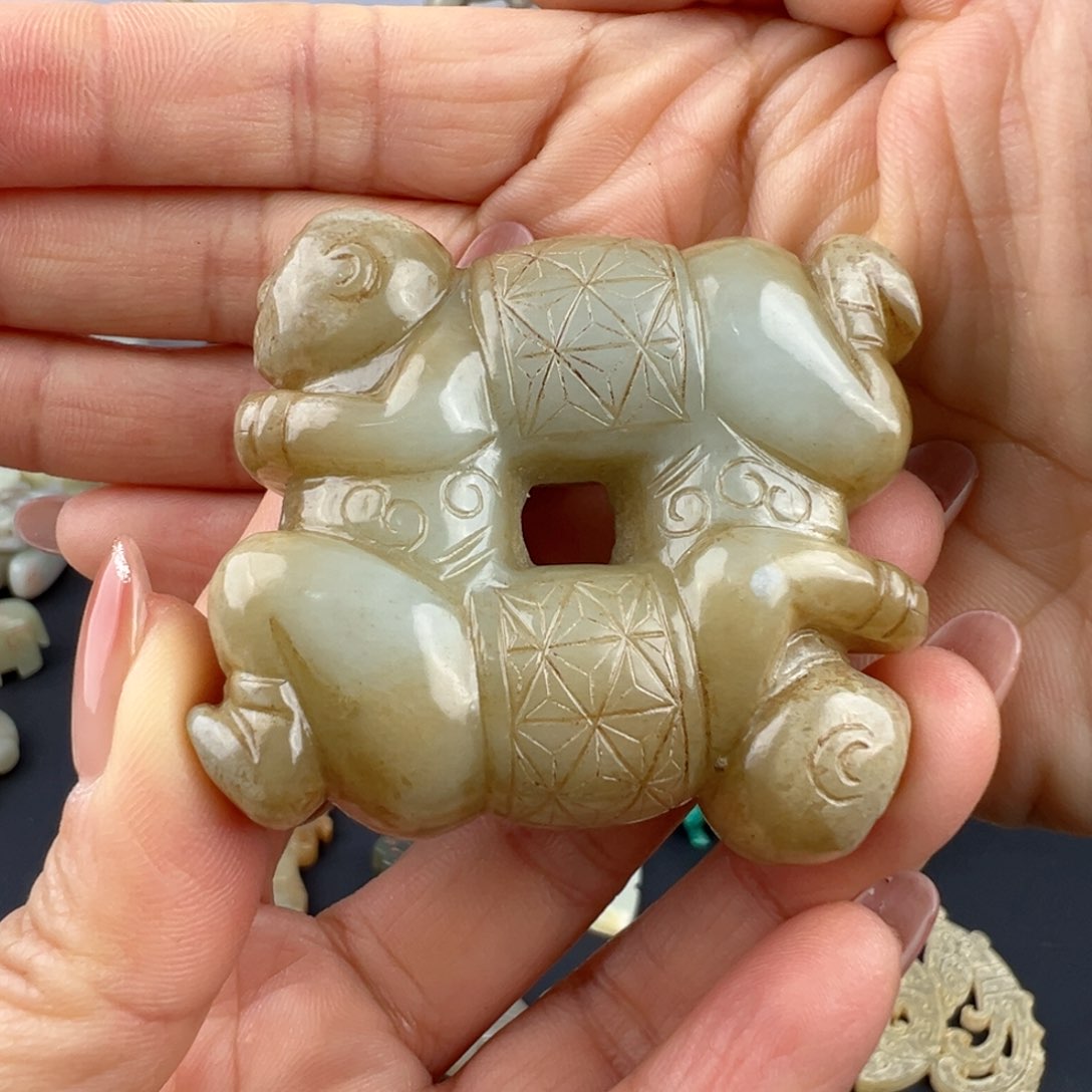 和田玉挂件未镶嵌图*