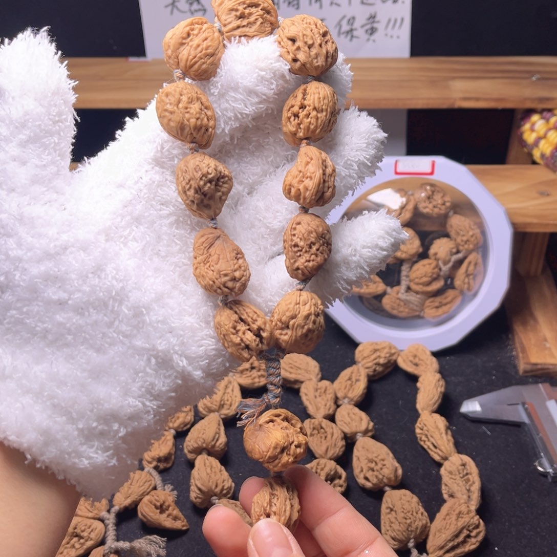 知***）手串文玩核桃涿鹿南疆石蛇皮22.23
