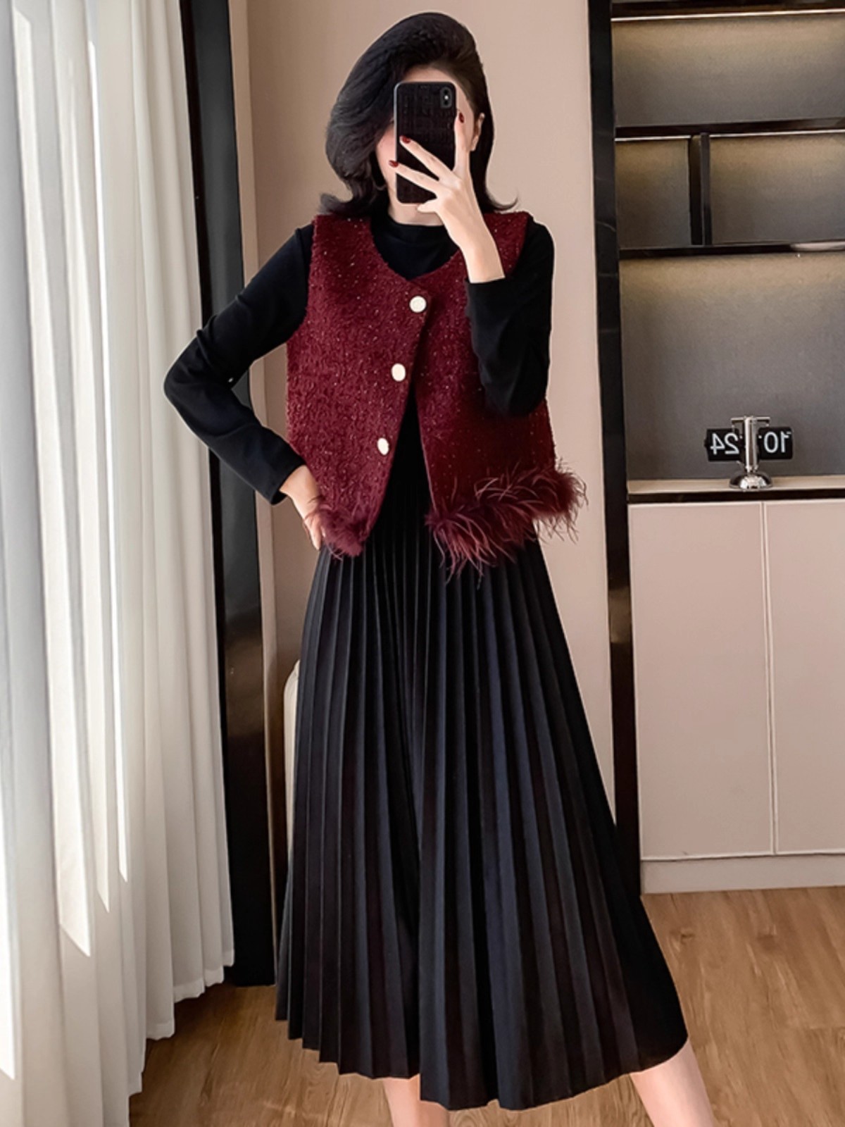 法式小香风马甲女春秋新款高级感毛边小个子马夹上衣流苏短款外套