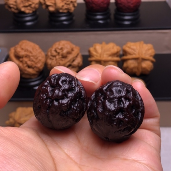 文玩核桃把件脑纹青蛙地闷13