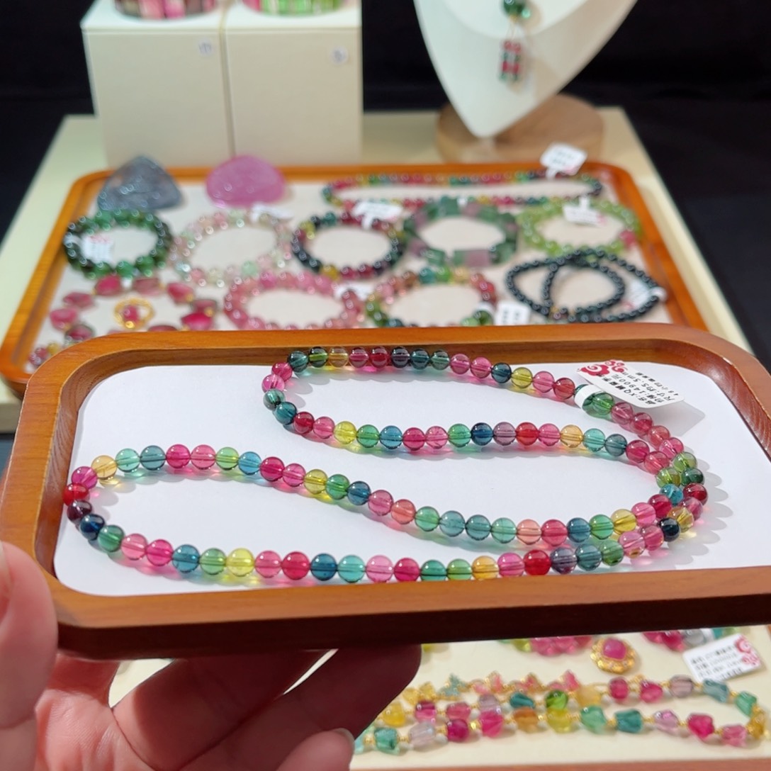 碧玺手串未镶嵌手串