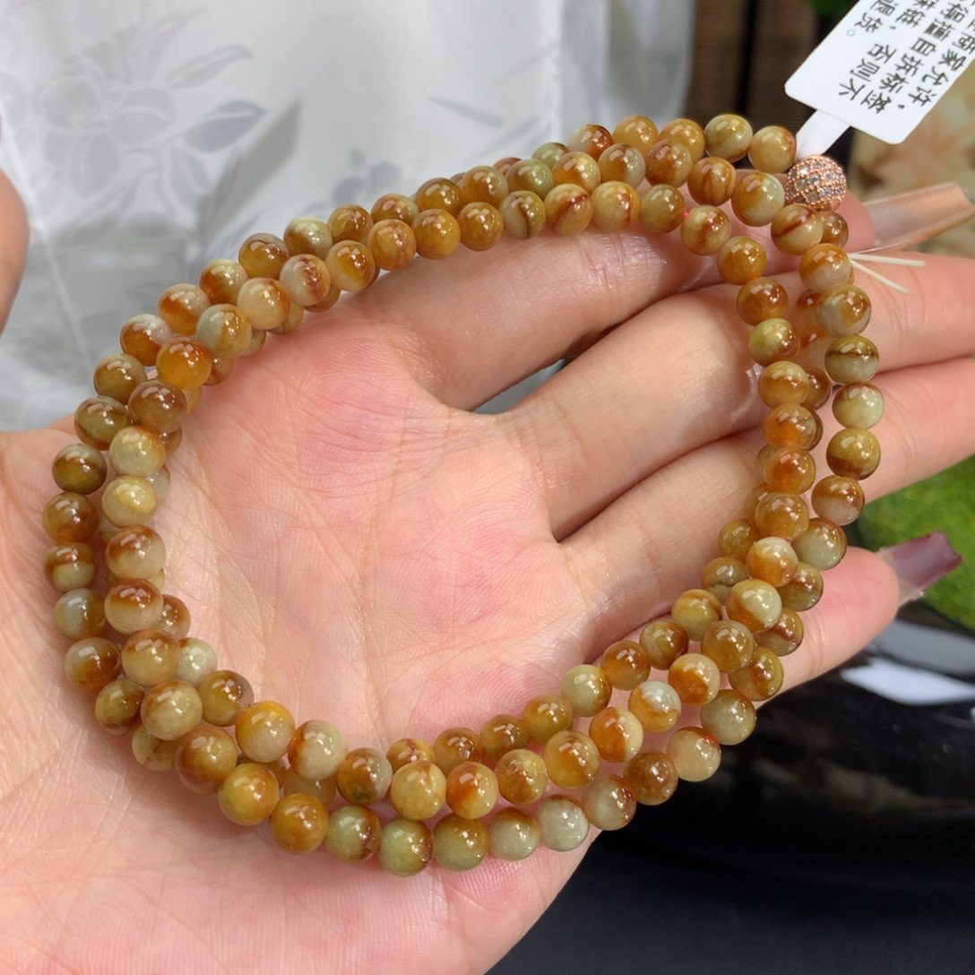 翡翠手链未镶嵌卡5细润鸳鸯项链