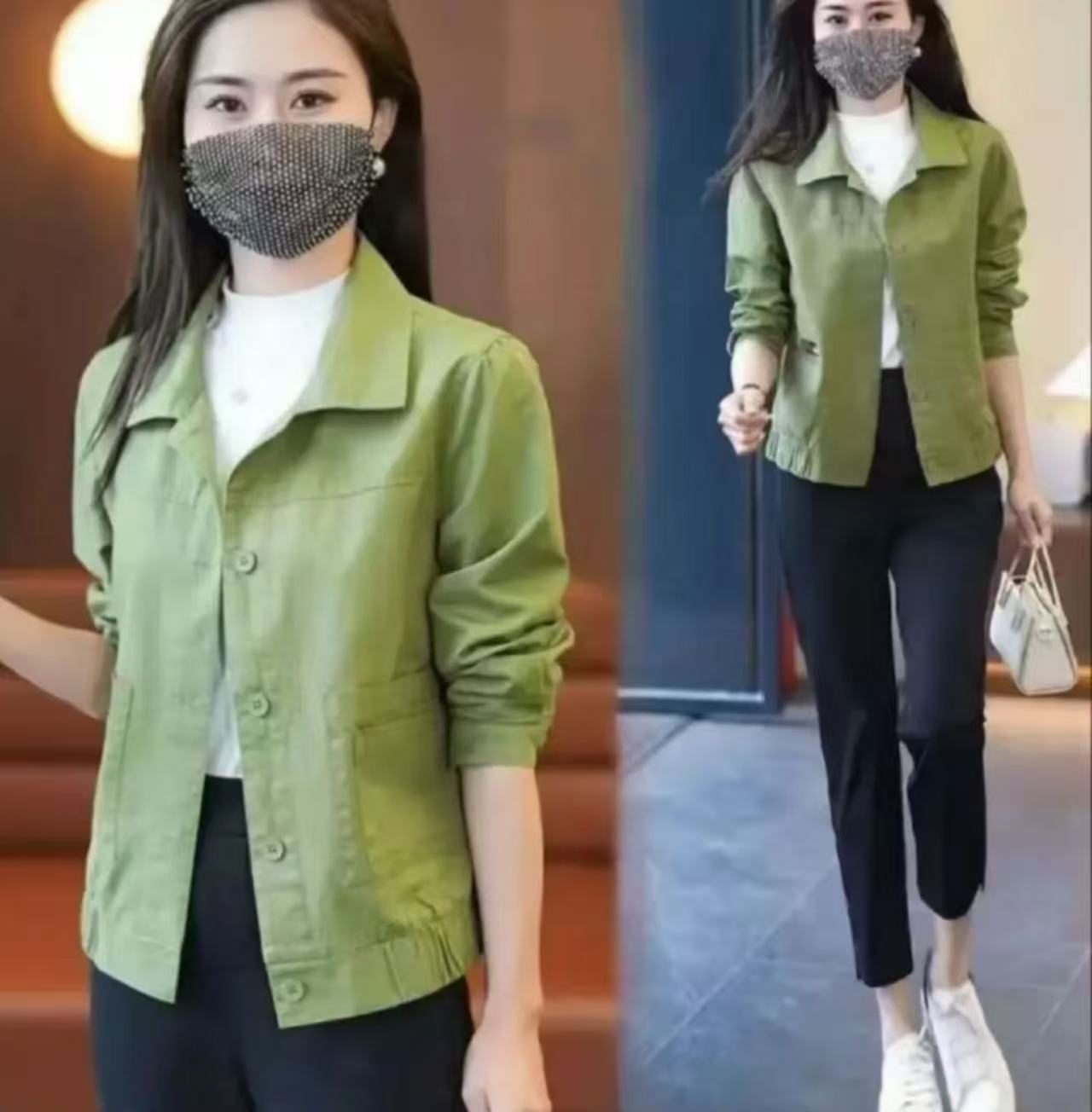 2025秋季新款上衣女气质小个子夹克宽松韩版时尚短款短外套