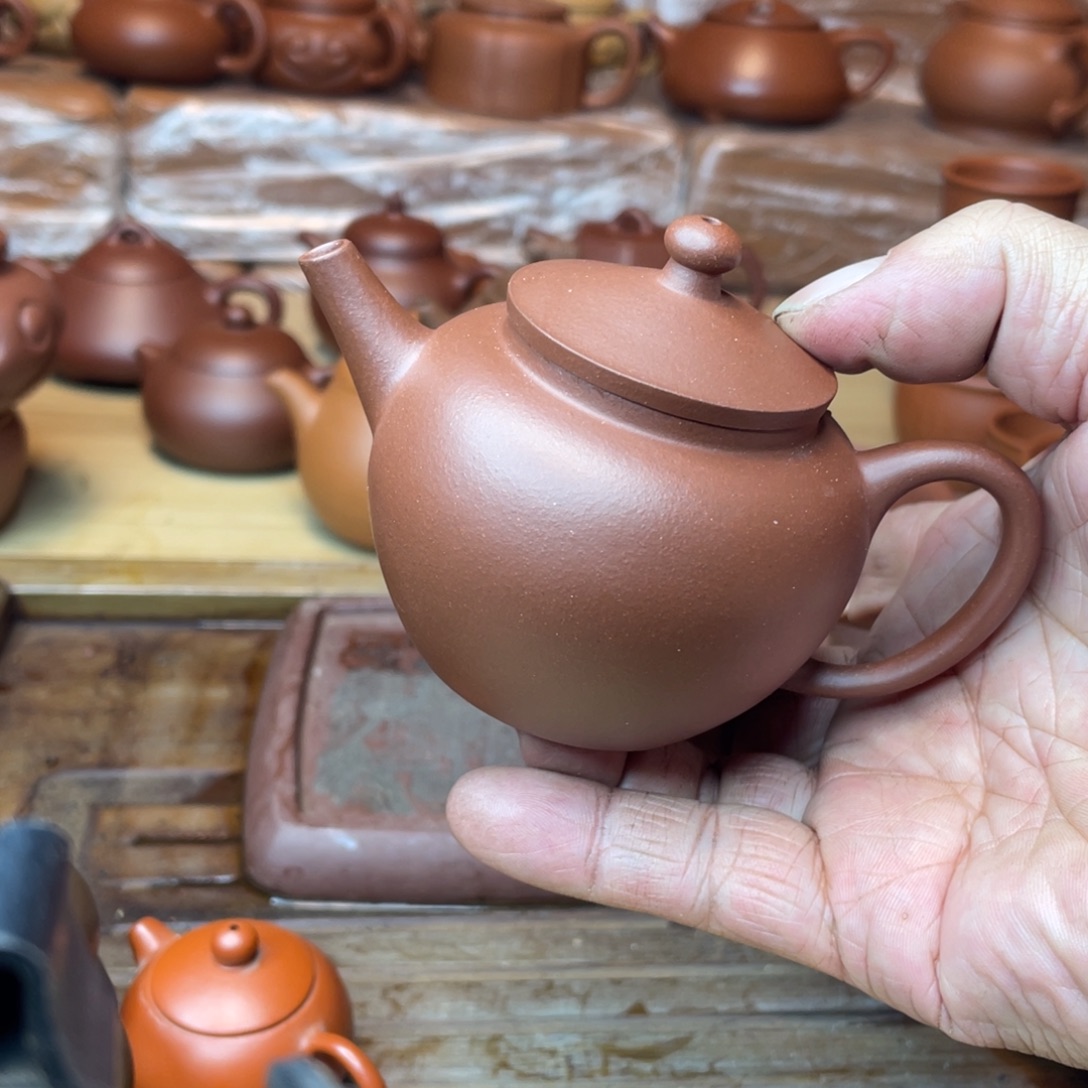 紫砂茶壶原矿紫泥巨轮160cc