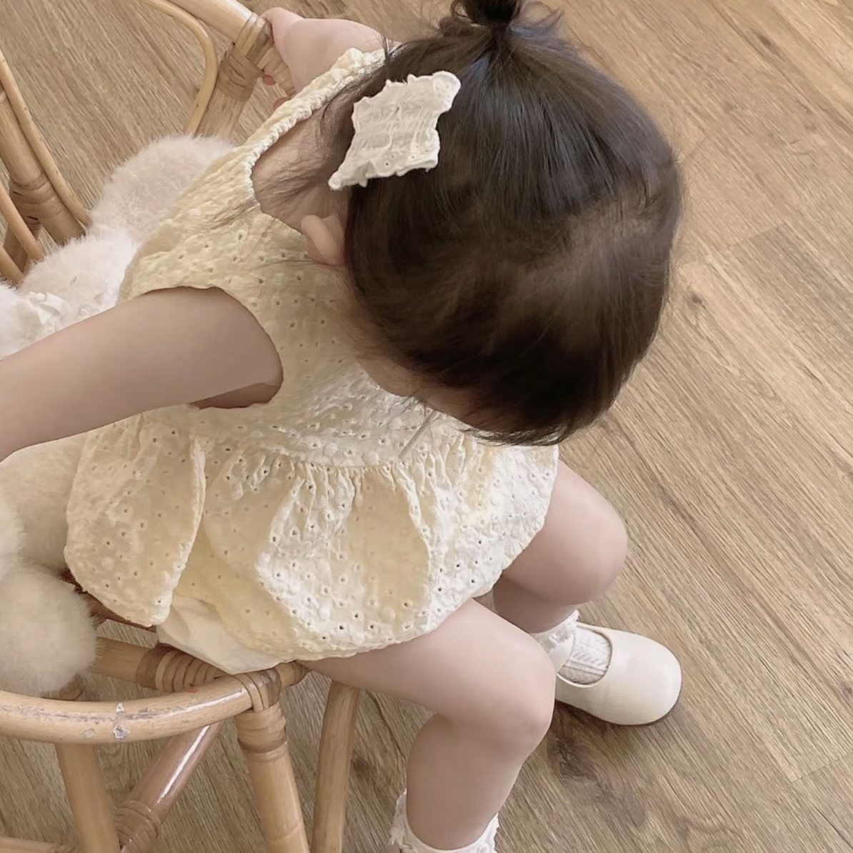 无袖女夏季休闲短爬A类爬服哈衣泡泡袖夏装自然密语