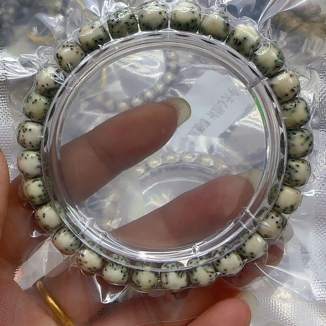 星月菩提手串27哈哈绿河豚星月菩提87桶单圈